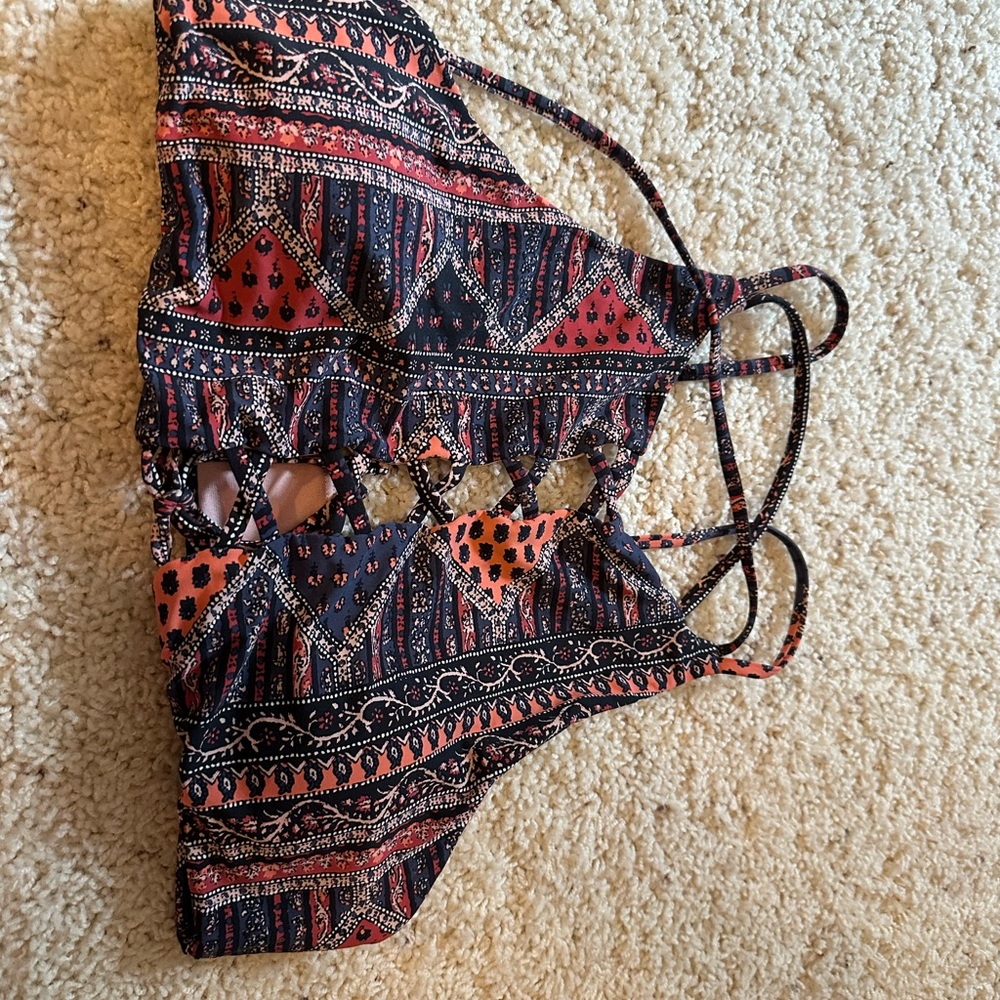 Roxy Multicolor Patterned Bikini Top